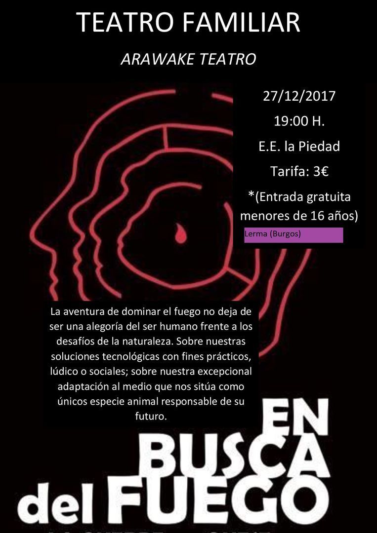 Teatro Familiar en Lerma: Compañía Arawake "En busca del fuego"