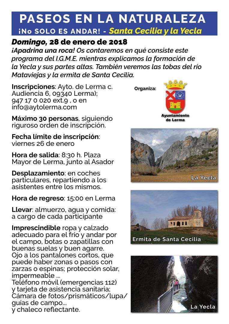 Paseos en la Naturaleza Santa Cecilia y la Yecla