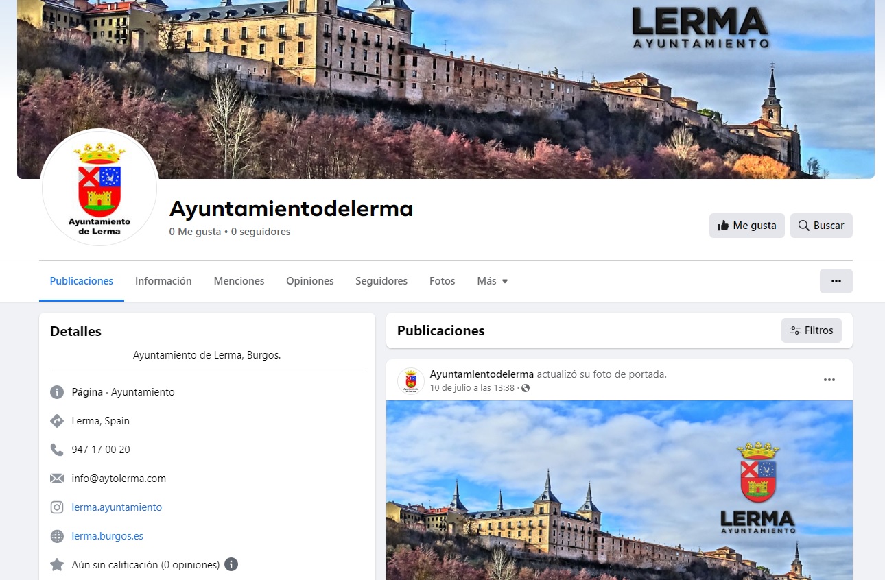 nueva página de Faebook